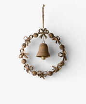 French Country Bow & Bell Wreath | Rust