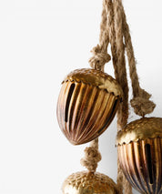 French Country Acorns On Rope | Gold