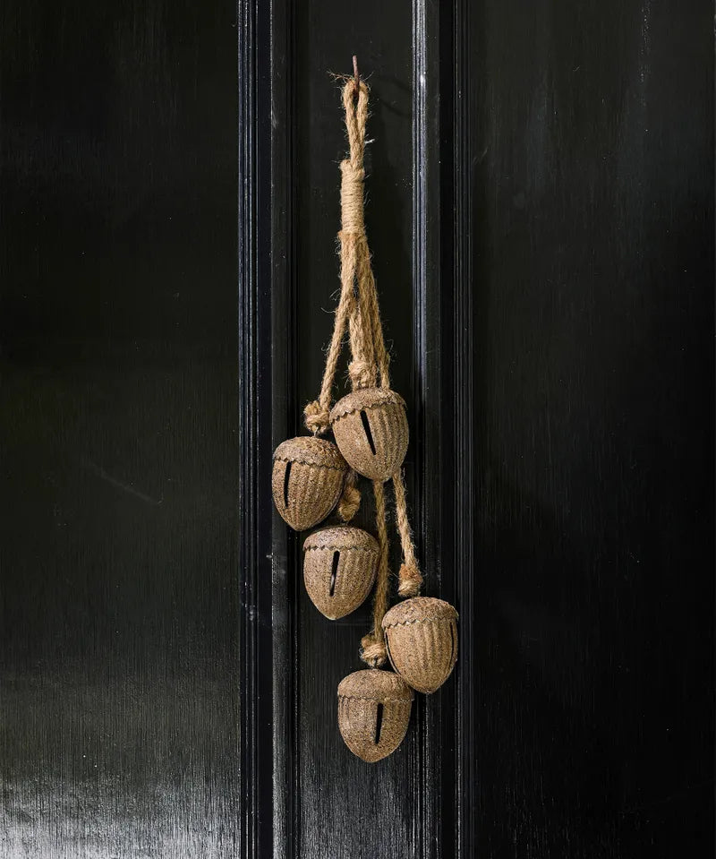 French Country Acorns On Rope | Rust