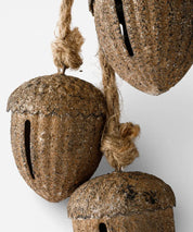French Country Acorns On Rope | Rust