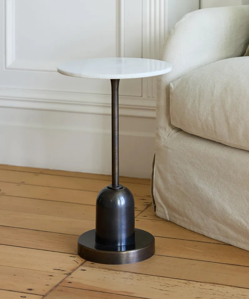 French Country Finn Side Table | Marble