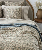 French Country Serena Handblocked Velvet Quilt | Large