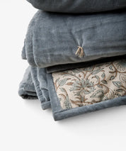 French Country Serena Handblocked Velvet Quilt | Large