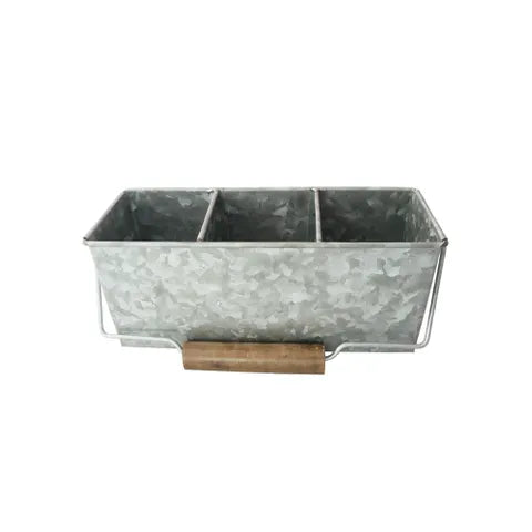 Table Caddy 3 Compartment | Galvanised Steel