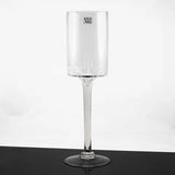 Tall Glass Cylinder On Stem | 130x600mm