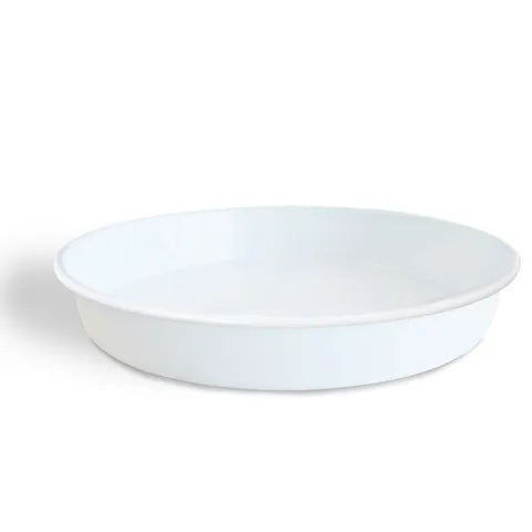Dishy Enamel Round Tray | 30cm White