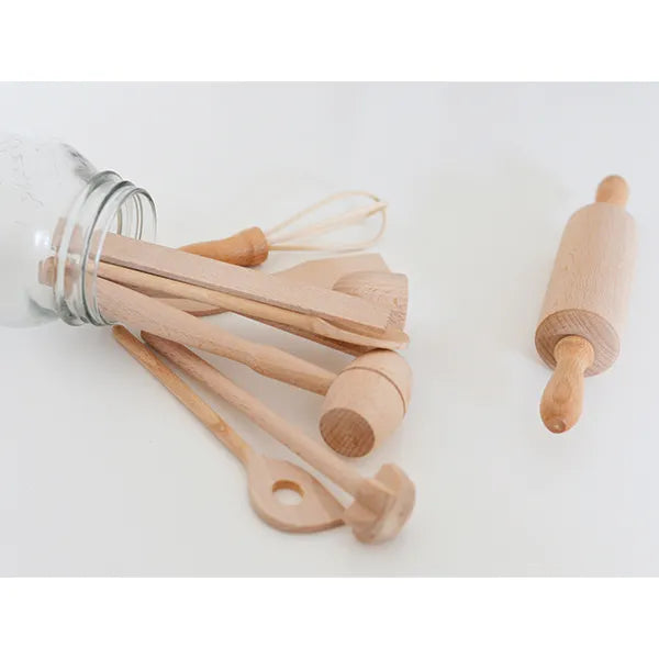 Dishy Beechwood Child Utensil Set | 9 Piece