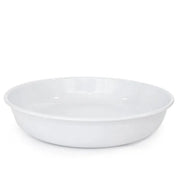 Dishy Enamel Round Serving Bowl | 30cm White