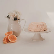 Dishy Enamel Cake Stand | Almond 28cm