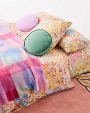 Kip & Co Velvet Pea Cushion | Pistachio