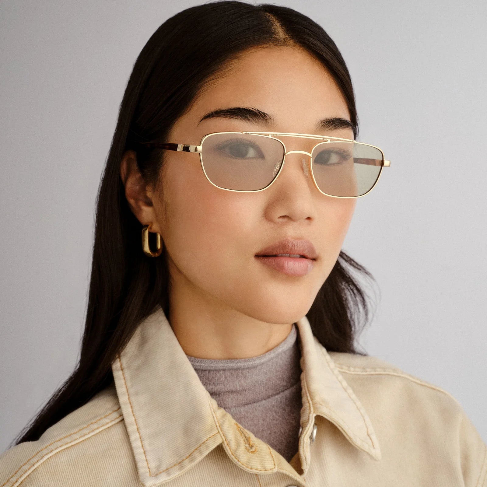 Le Specs Mimi | Gold Moss Tint