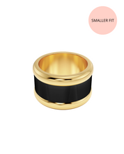 Edblad Frame Enamel Ring | Black Gold