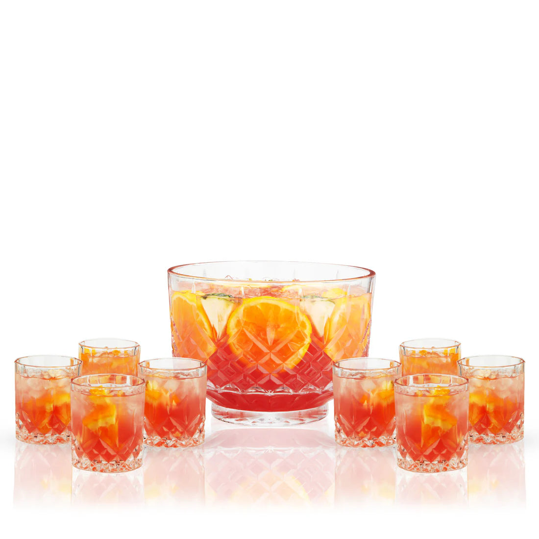 Viski Admiral Punch Bowl & 8 Tumblers