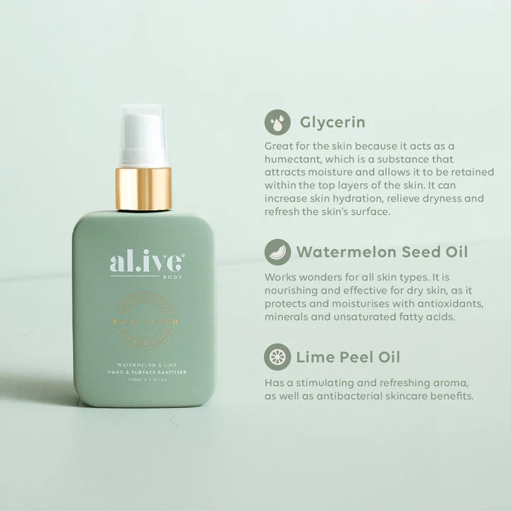 Al.Ive Hand & Surface Sanitiser | Watermelon & Lime