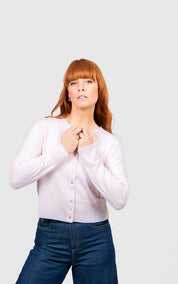 Bridge & Lord Marnie Cropped Cardigan | Pale Pink