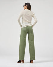 Dricoper Carrie Oil Wide Straight Leg Jeans | Green