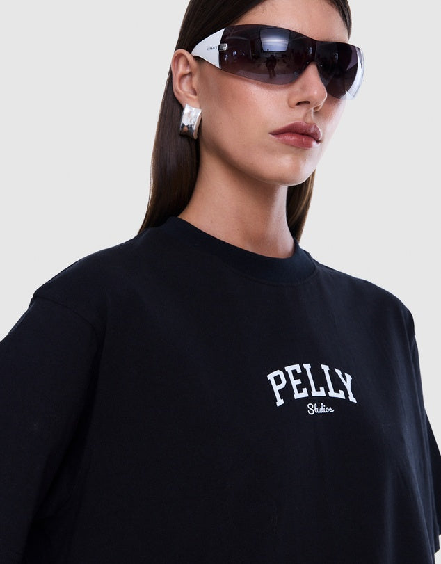 Ena Pelly Ivy Relaxed Tee | Centre Logo Black