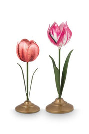 Pip Studio Set Of 2 Tulip Candle Holders | Pink