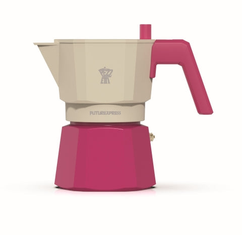Pezzetti Futurexpress Rising Dawn Aluminium Coffee Maker | Pink Cream