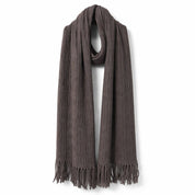 Moke Adele Cable Knit Scarf | Cocoa Powder