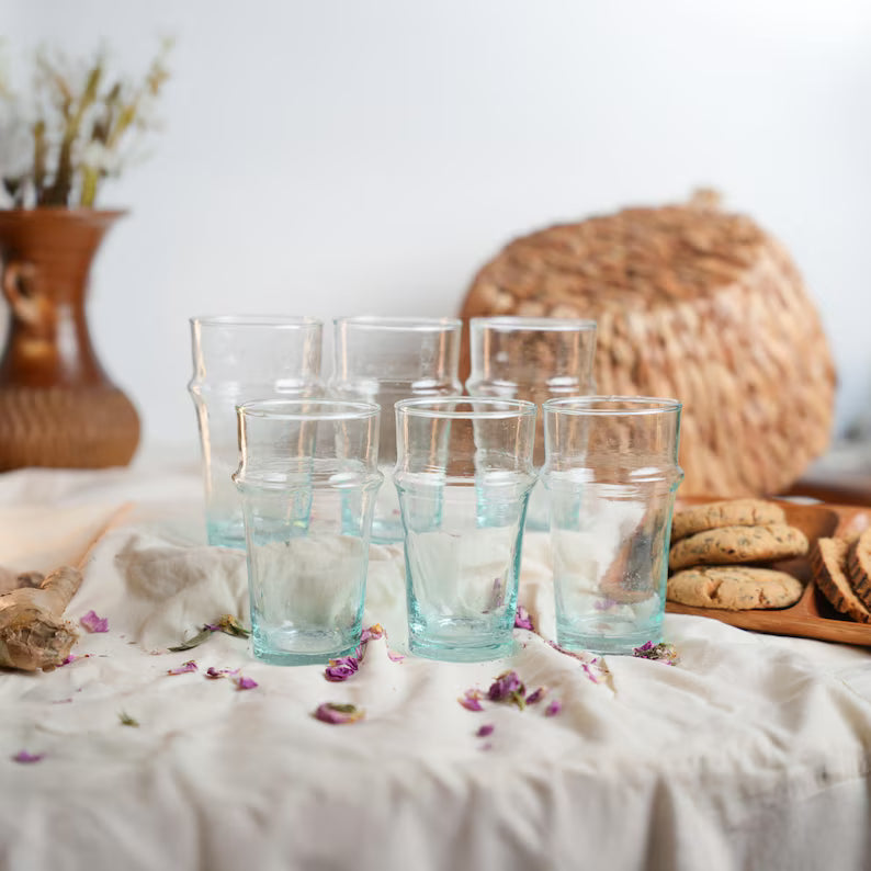 Beldi Clear Blue Tea Glass | Small