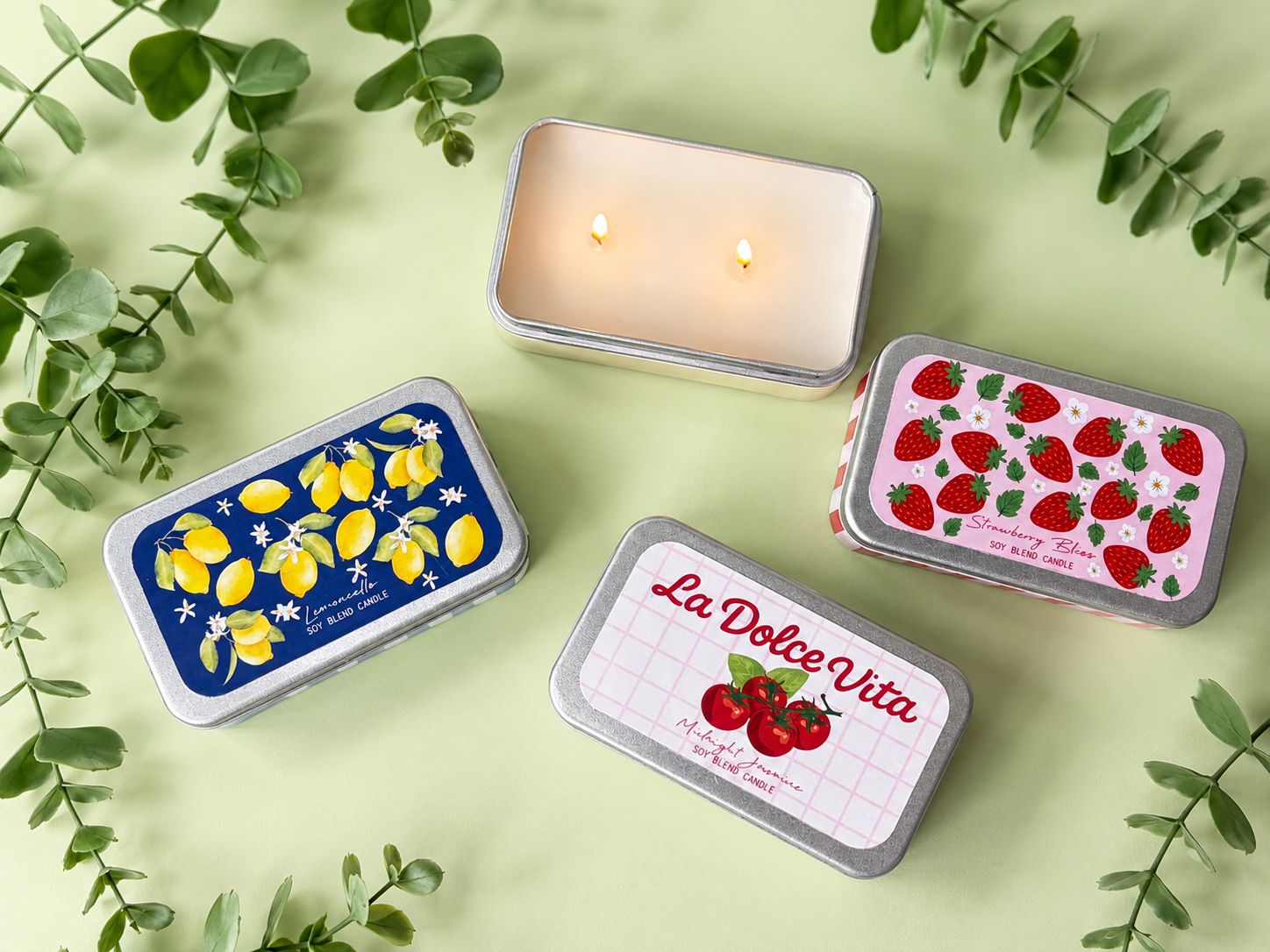 Candle In A Tin | Strawberry Bliss