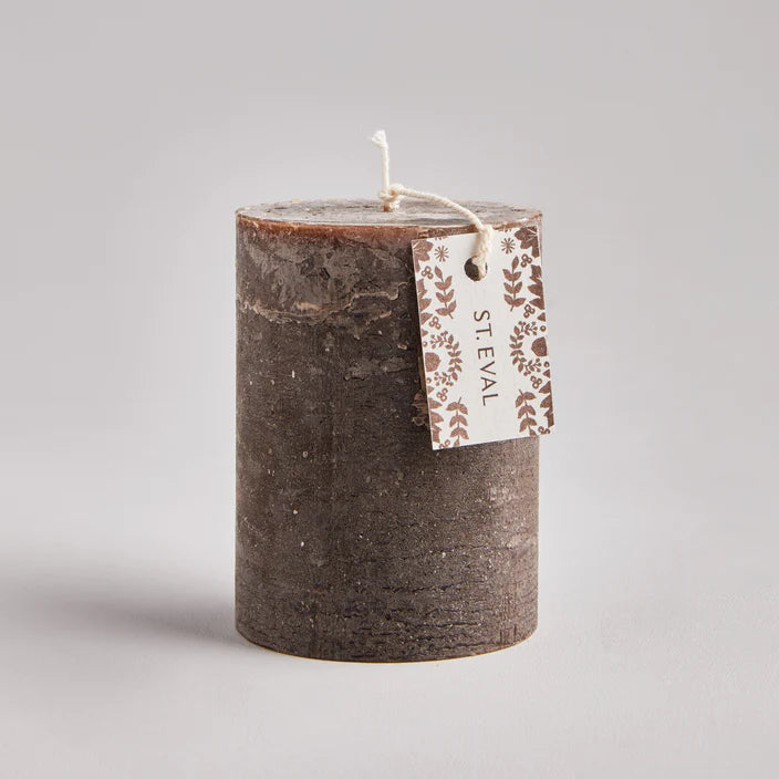 St Eval Folk 3"x4" Scented Pillar | Oak