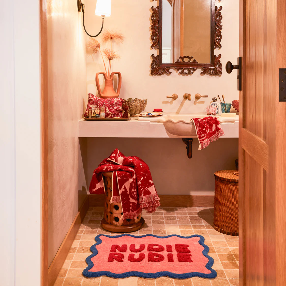Sage X Clare Amalie Nudie Bath Mat | Hibiscus