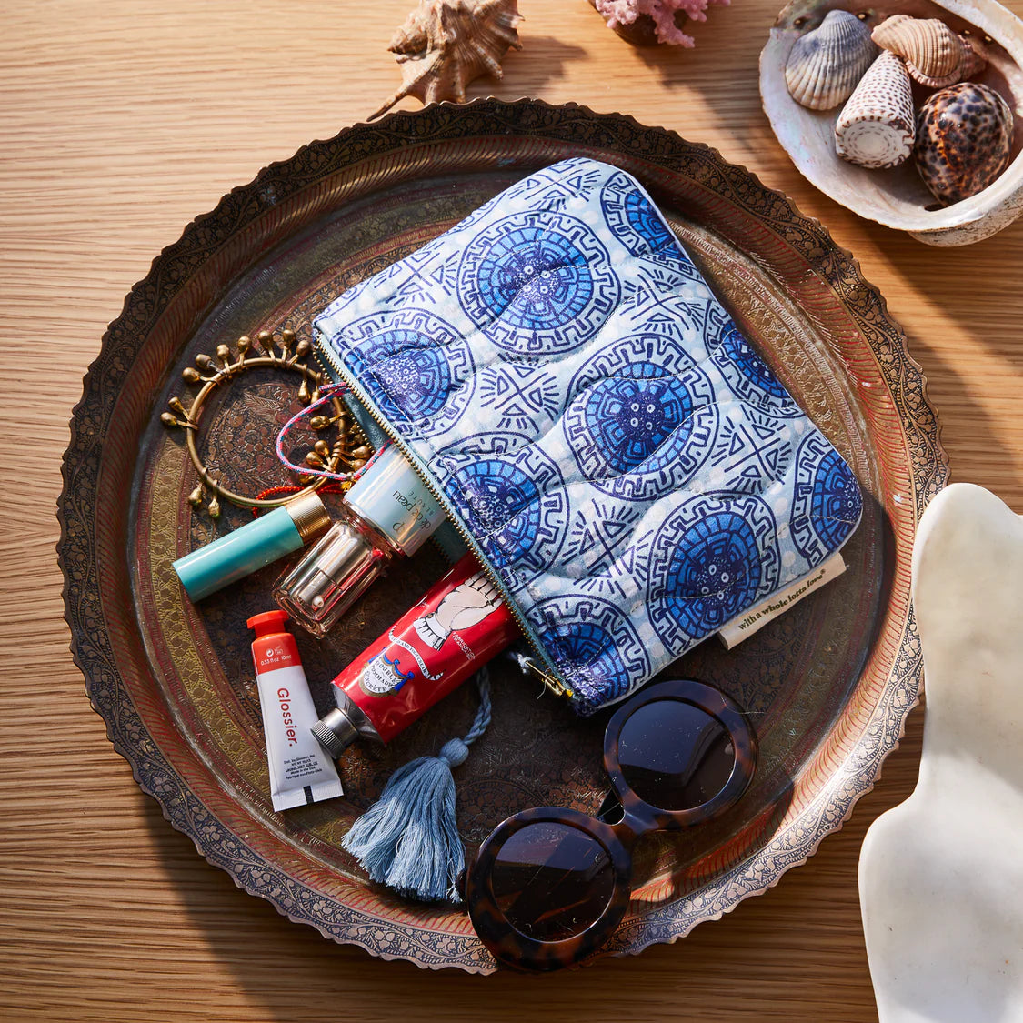 Sage X Clare Gabriella Pouch | Azure