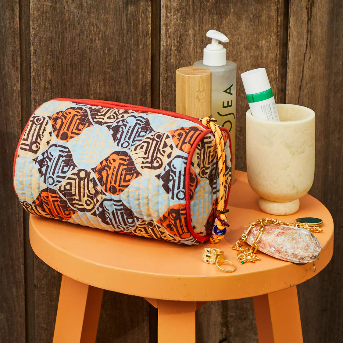 Sage X Clare Koa Make Up Bag