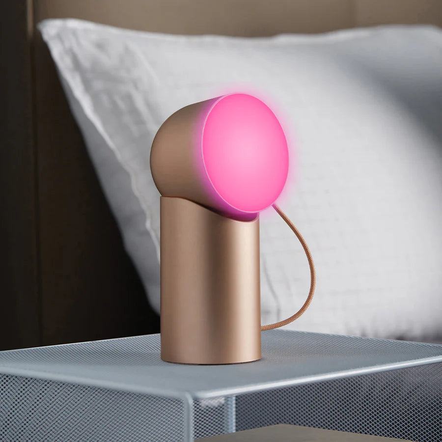 Lexon Orbe Portable Led Lamp With Moving Head | Gold