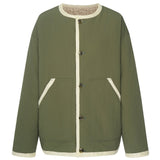 Moke Juniper Reversible Jacket | Olive Green Cream