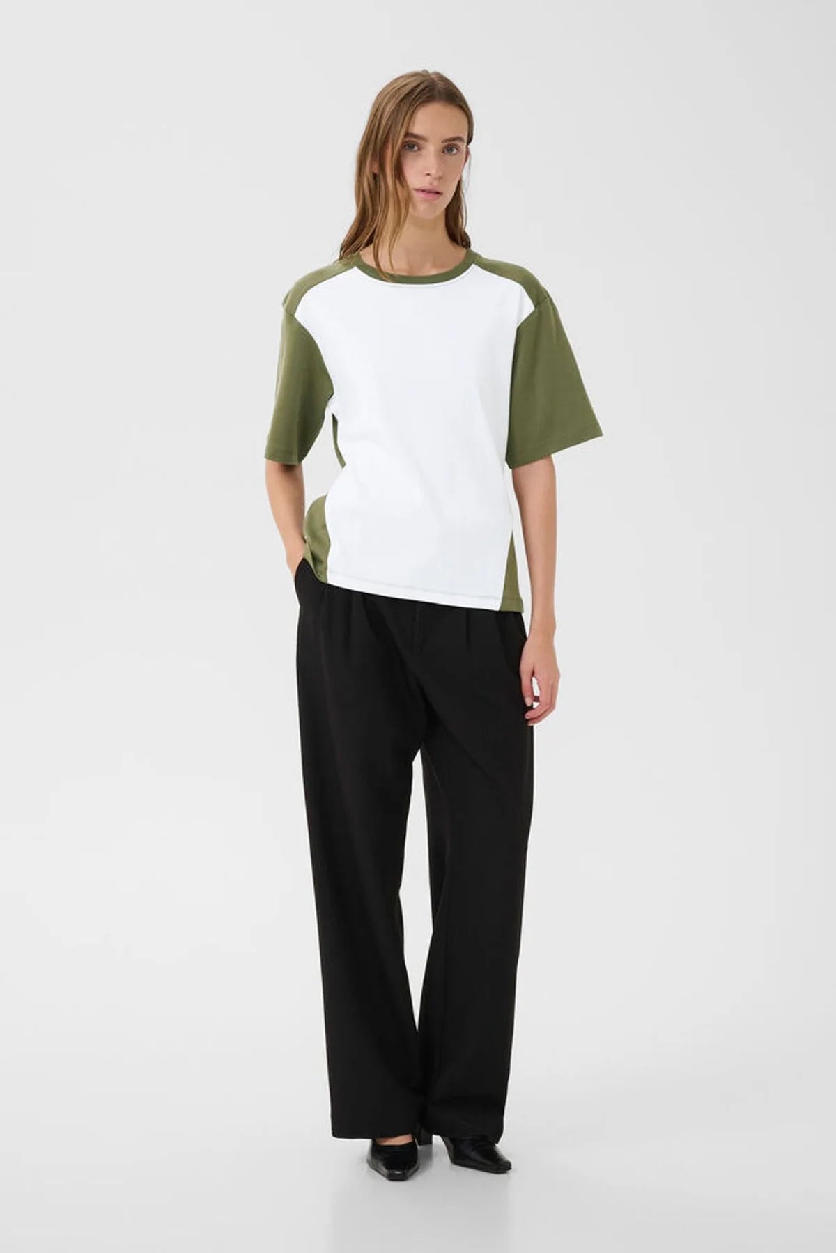 Karen By Simonsen Emerson Tee | Deep Lichen Green