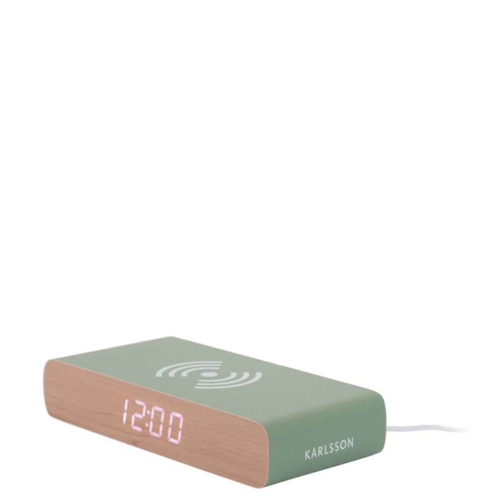 Karlsson Retro Flat LED Clock | Jungle Green