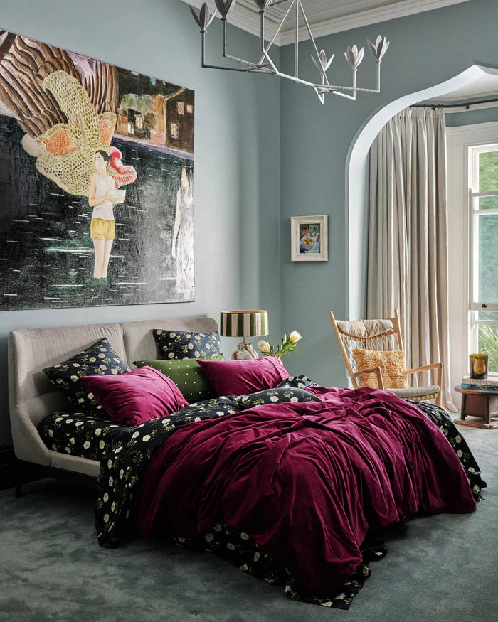 Kip & Co Anemone Velvet Quilt Cover | Queen
