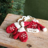 Gry & Sif Knitted Sweater & Gloves Decoration | Red