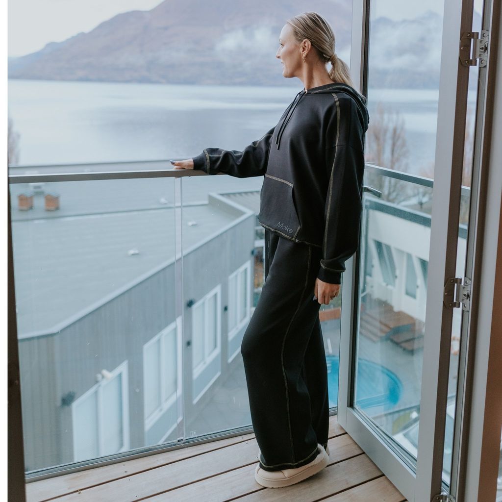 Moke Posie Womens Hoodie | Black