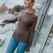 Moke Nicki Womens Sweater | Cocoa Powder