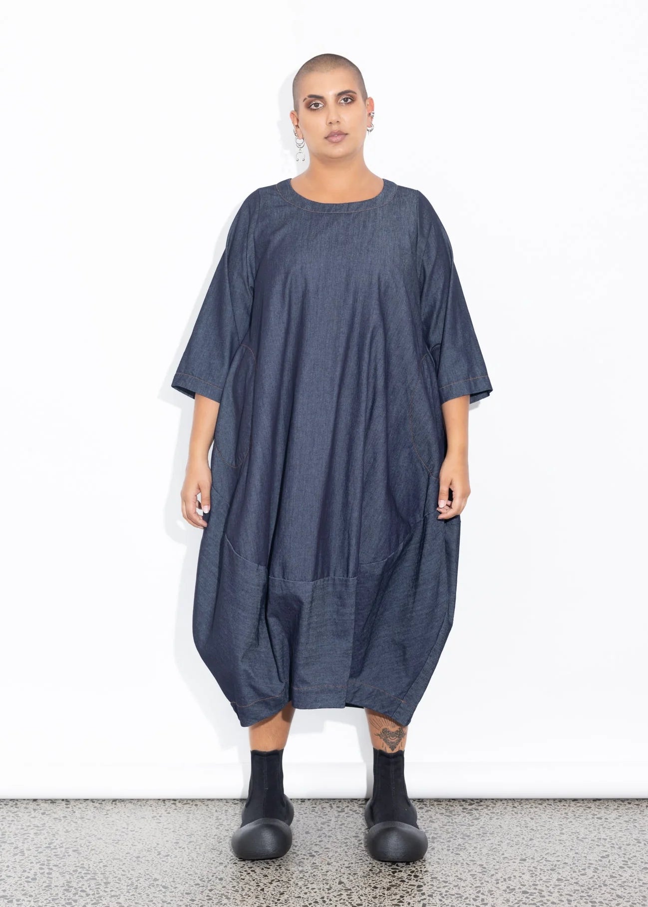 LaLA Elsey Dress | Dark Chambray