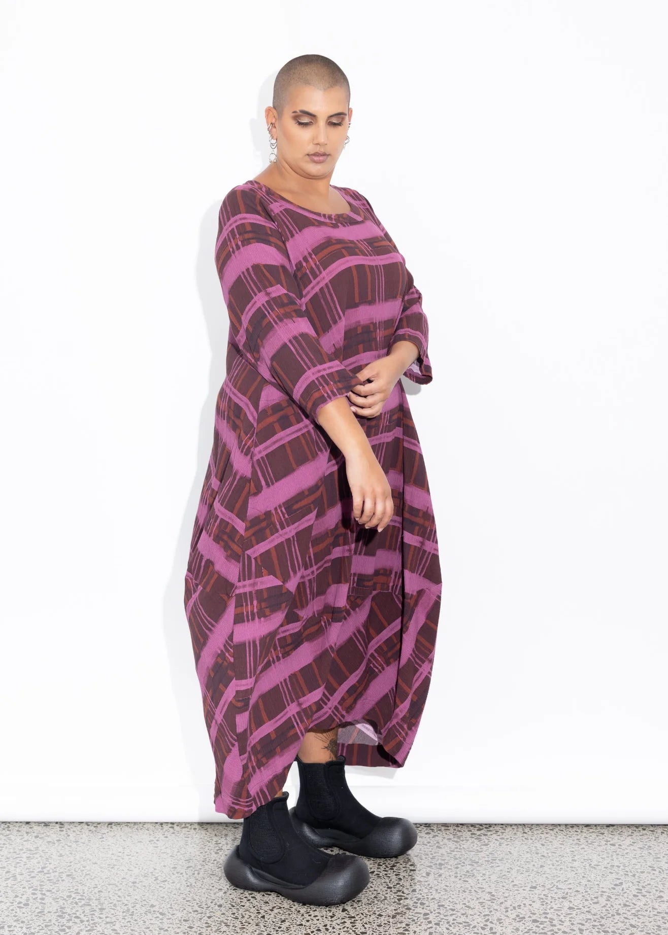 LaLA Elsey Dress | Raisin Check