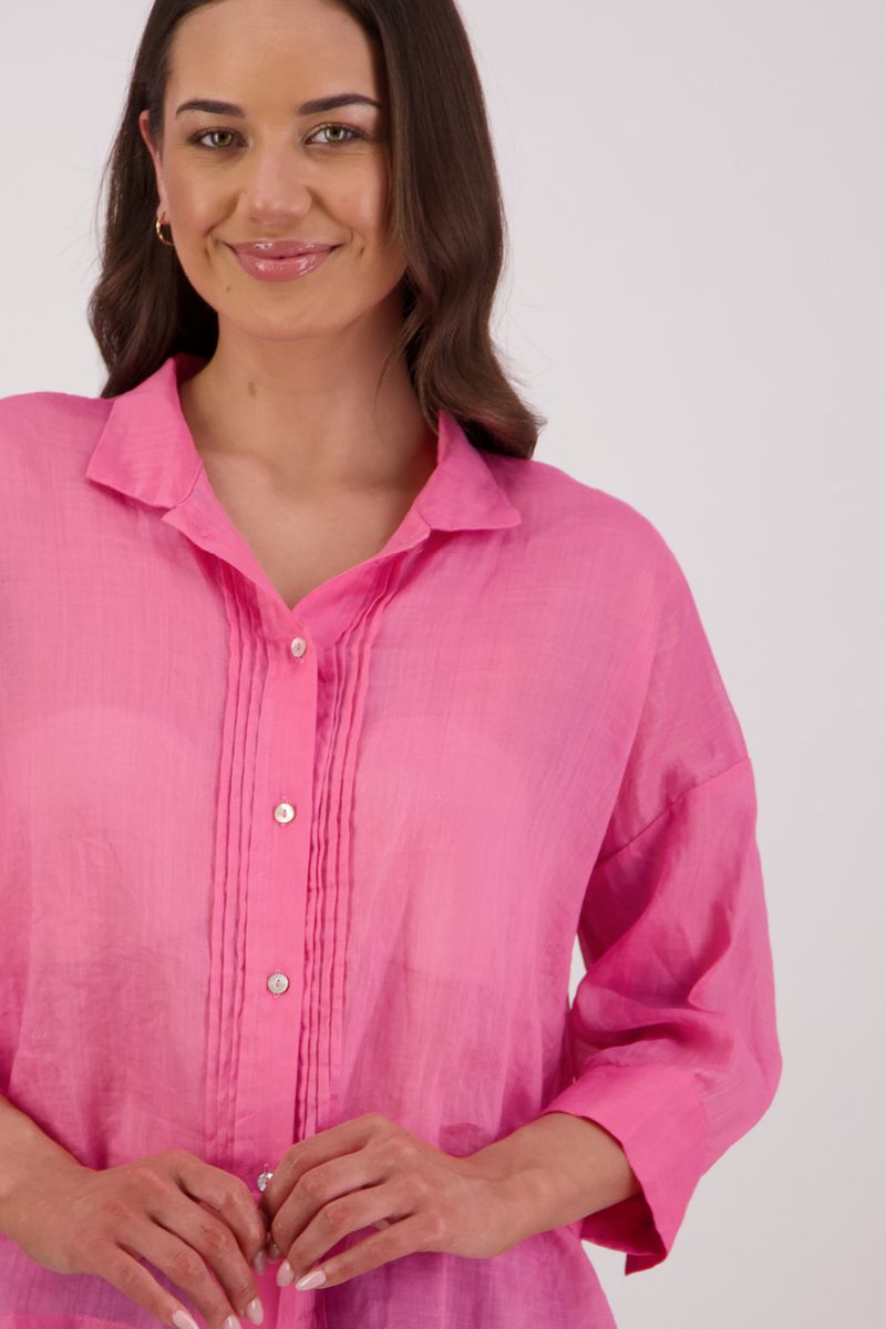 Taj Ramie Shirt | Pale Pink