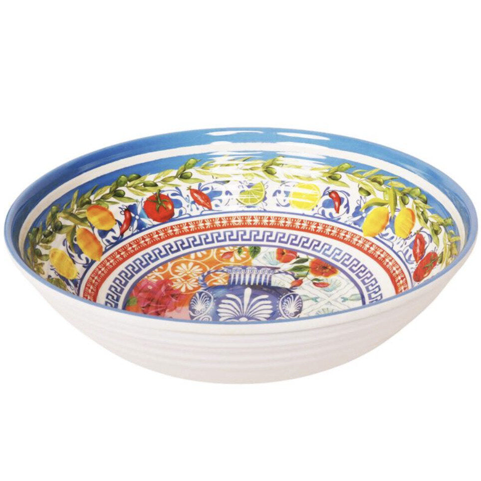 Lala Land Mediterranean Summer Melamine Salad Bowl