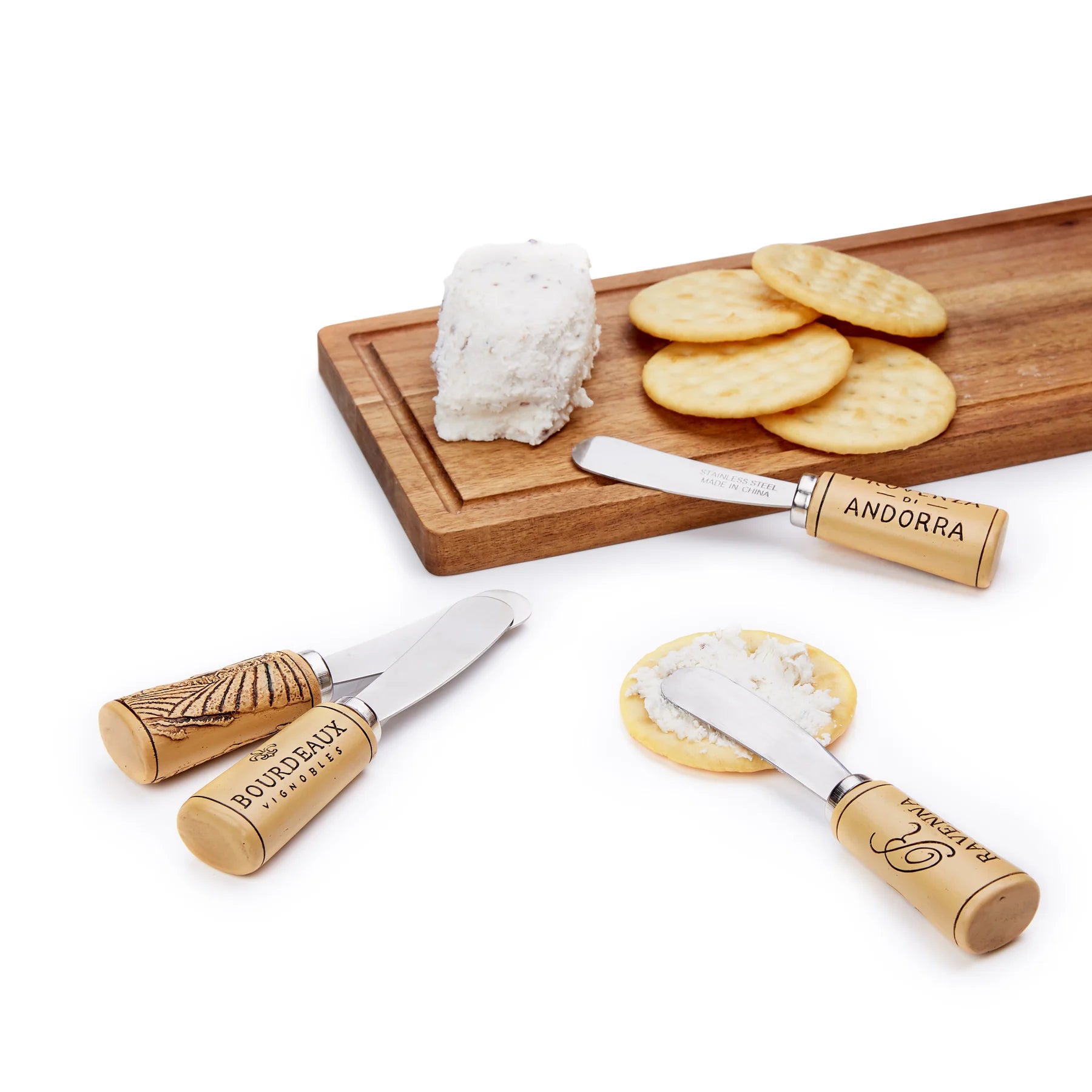 Twine Cork Handled Cheese Spreader | Set Of 4