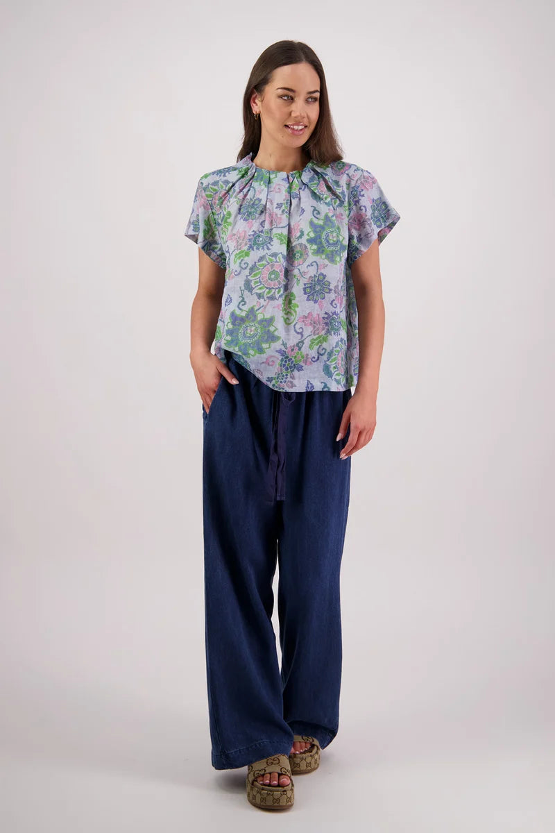 Briarwood Pia Top | Blue Floral