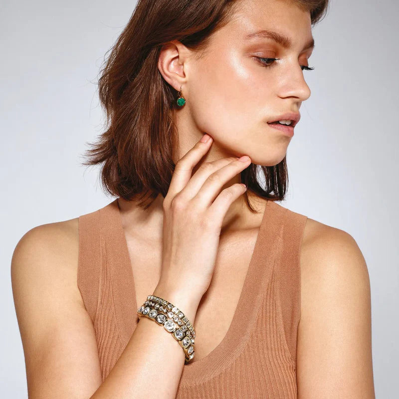 Dyrberg Kern Louie Earrings | Gold Crystal
