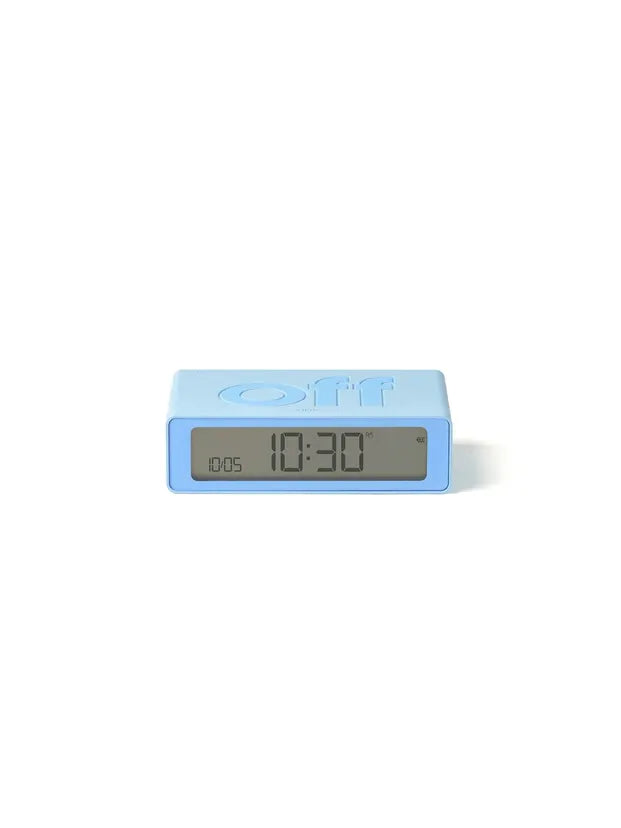 Lexon Flip Classic Rubber Clock | Light Blue