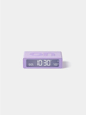 Lexon Flip Classic Rubber Clock | Lilac