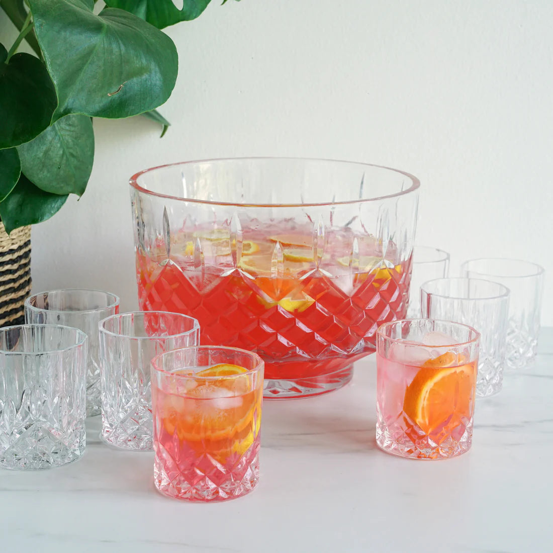 Viski Admiral Punch Bowl & 8 Tumblers