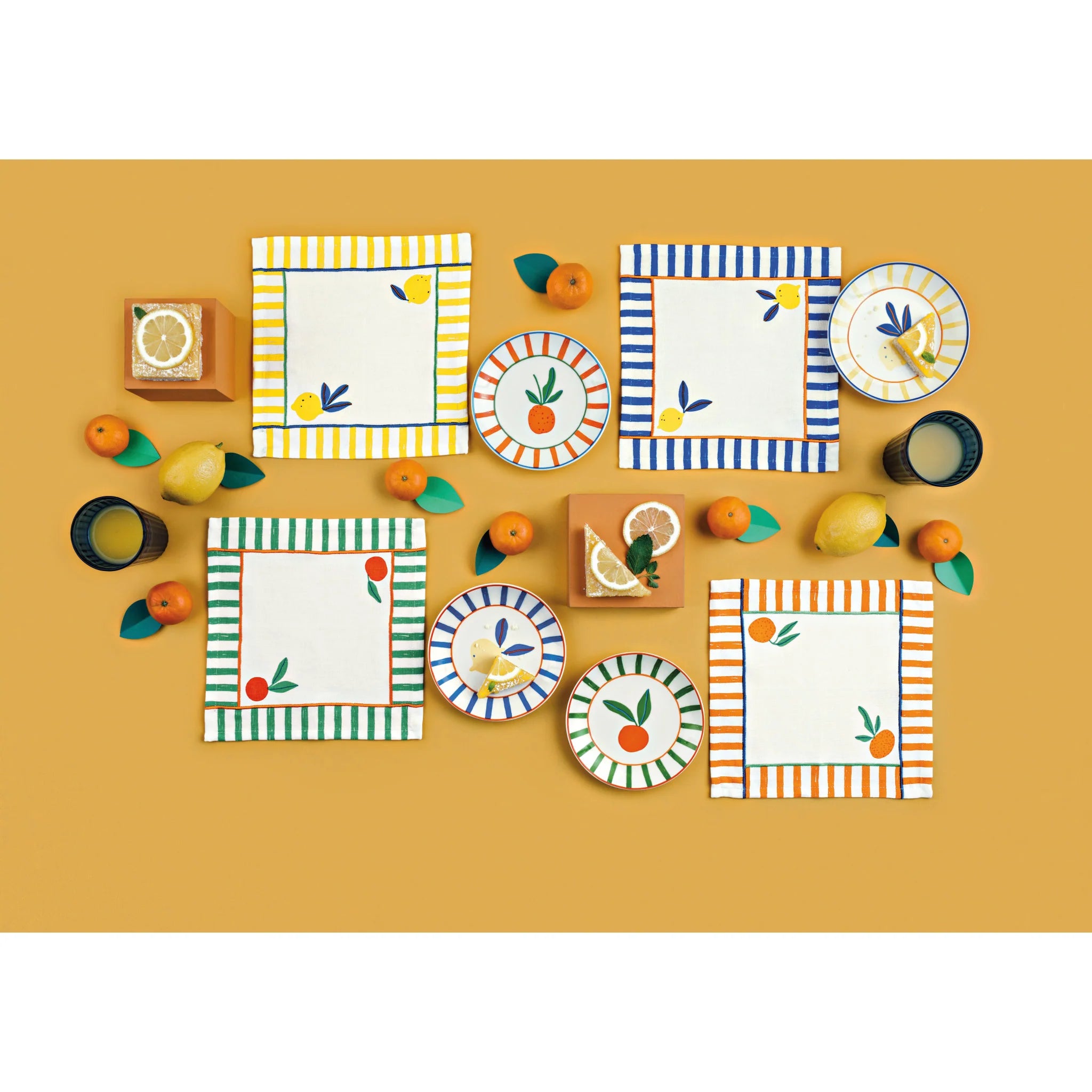 Danica Citrus Burst Appetizer Plates | Set of 4 Assorted