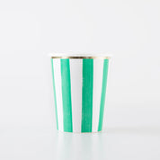 Striped Paper Cups | Set of 8